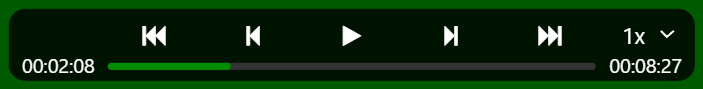 Game replay control bar